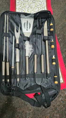 Conjunto jogo para churrasco com 11 peças