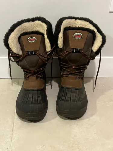 Bota olang para frio e neve peluciada e impermeável