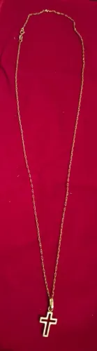 Cordão + pingente de ouro 18k