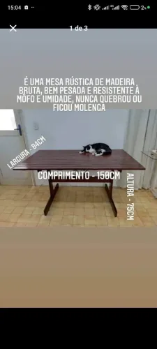 Mesa MADEIRA Rústica com 2 cadeiras