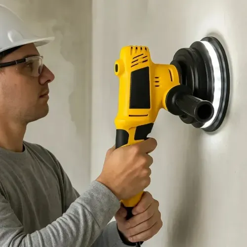 Lixadeira Profissional Orbital Parede Teto Led + Cor Amarelo Frequência 50hz/60hzLixadeira