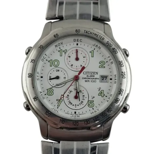 Relógio Citizen Mod 6870 Série Prata Chrono Unissex Vintage