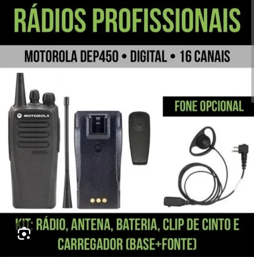 Kit 2  Radios comunicador Motorola Dep 450