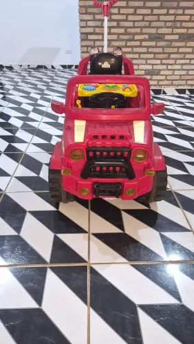 Carrinho Passeio Pedal Diipi Bombeiro Calesita c/ Empurrador