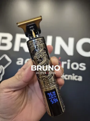 Máquina de acabamento e barba display digital