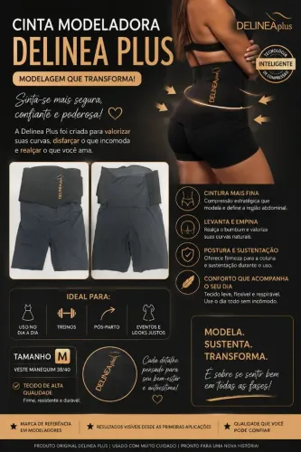 Cinta Short modeladora Delinea Plus Novinha