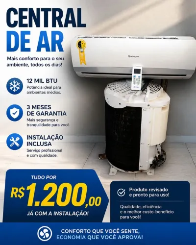 Central de ar 12 mil,top
