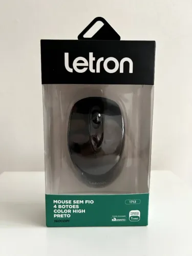 Mouse Sem Fio Preto Letron 1713 1600 DPI - Lacrado com garantia