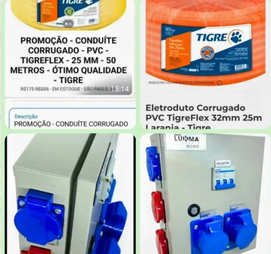 Robô Energia Canteiro de Obra Trifásico tomadas 220