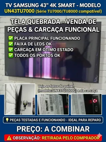 TV 43° Samsung 4K Cristal, TU8000