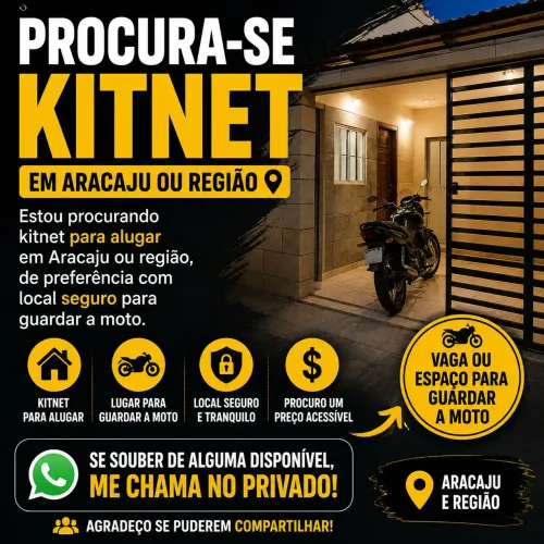 Procura-se kitnet ou casa