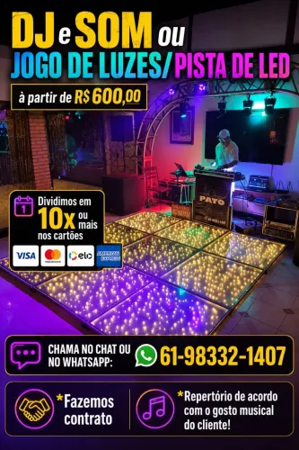 DJ, som e jogo de luz