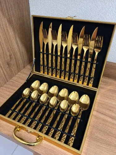 Faqueiro Premium Gold - Inox
