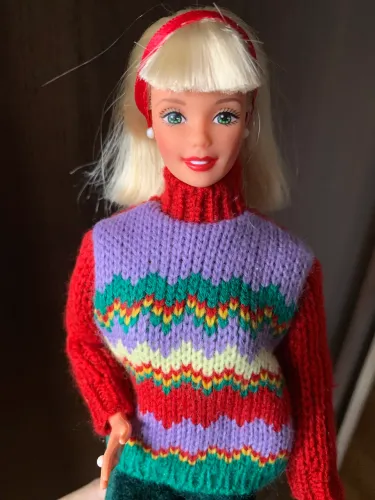 Boneca Barbie Holiday tree trimming 1994