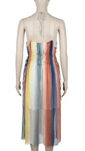 Vestido colorido degradê 60 reais no pix ou 70 reais 2x