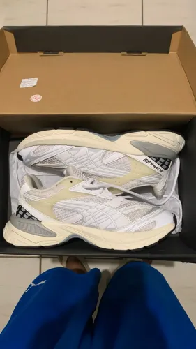 Tênis puma velophasis white mid grey