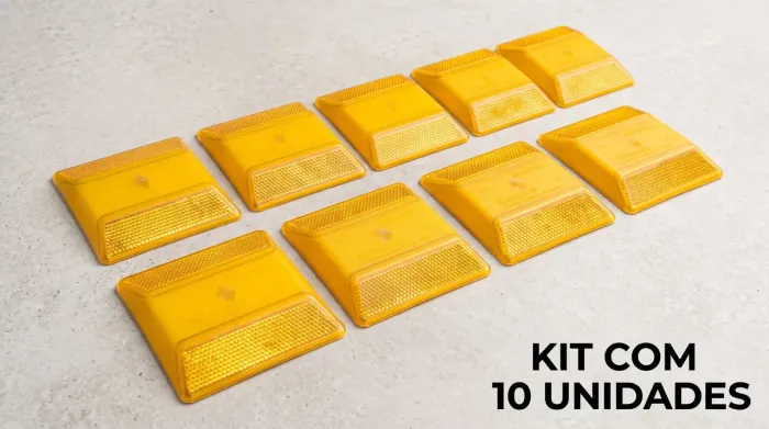 Kit C/ 15 Tachinhas Tacha Olho De Gato Sinalização Viária