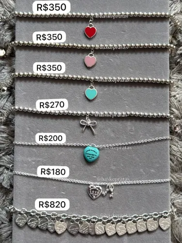 PULSEIRAS TIFFANY, PRATA 925