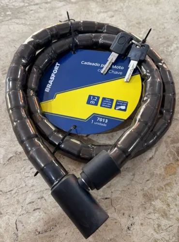 CADEADO PARA MOTO 1,20M BRASFORT TRANCA