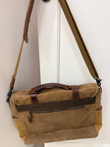 Bolsa para laptop em couro legítimo