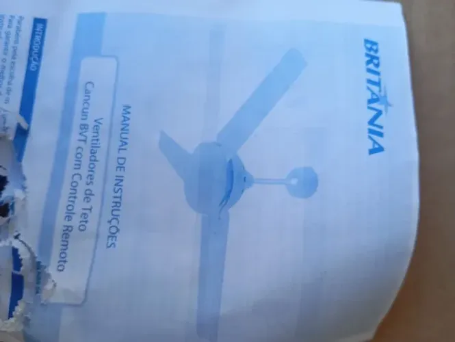 Ventilador de teto Britania, Cancun novo, na caixa. R$ 250,00