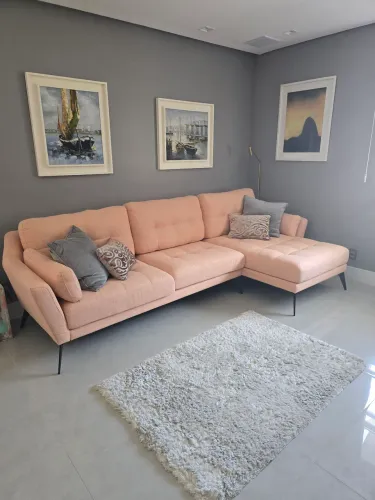 Sofa único bouclê