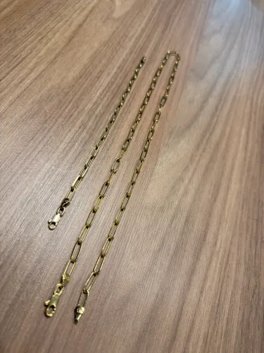 Corrente e Puseira Romanel - Banhada a Ouro