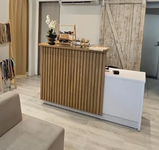 Balcão Atendimento Recepção/Comercio em "L" 100% MDF
