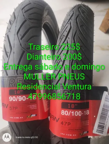 Pneu moto 150 125 e160 aro 18.