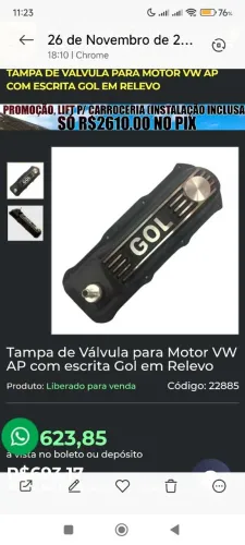 tampa de válvula ap