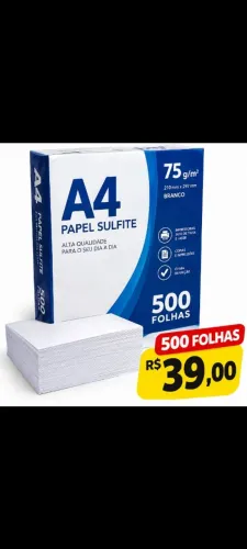Folha A4 para impressão sulfite