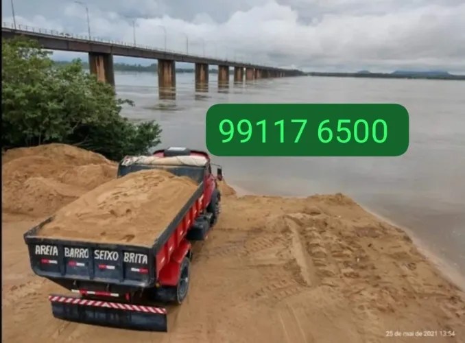 Areia barro brita seixo aterro Piçarra