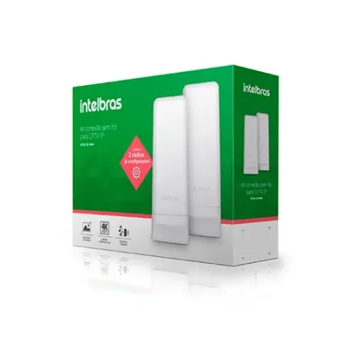 Kit Conexão Sem Fio Para Cftv Ip Wom 5a Mimo Intelbras