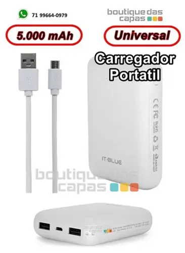 Mini Power Bank carregador portátil 2.1a 5.000 mah it-blu MAX-0529 samsung iphone xiaomi