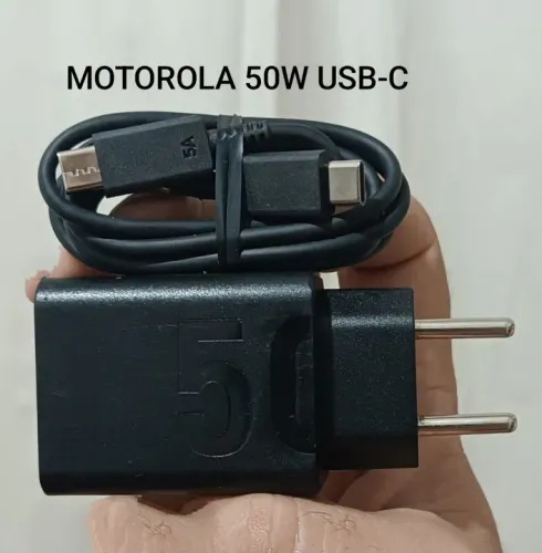 CARREGADOR SUPER TURBO 50W USB-C MOTOROLA ORIGINAL COM CABO. LEIA A DESCRIÇÃO