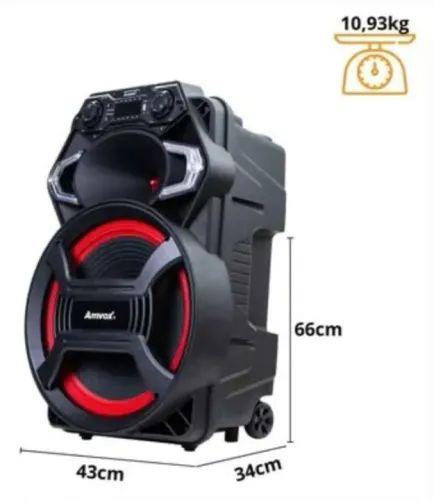 Caixa som 850w Anvox