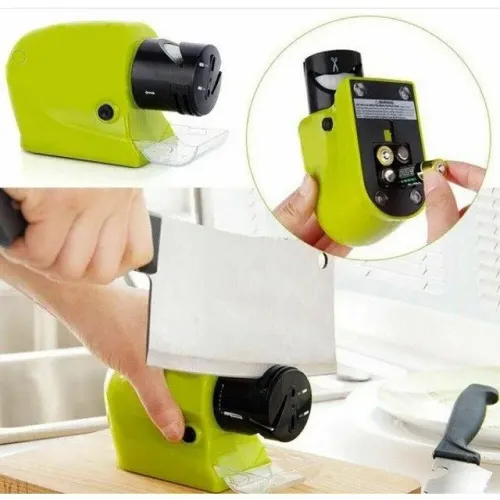 afiador de facas 4em1 lk-cf05eletrico 14x6x8,5cn a pilha luatek