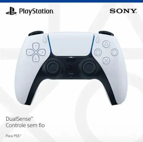 Controle Joystick Sem Fio Sony Playstation Dualsense Branco