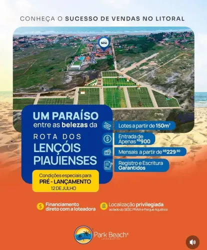 Lotes Na Praia De Luis Correia Com Parcelas De 299,90 / Por Tras Do Sesc Praia. 1880ESJ