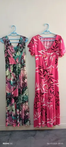 kit c/2 vestidos longos tamanho P/M