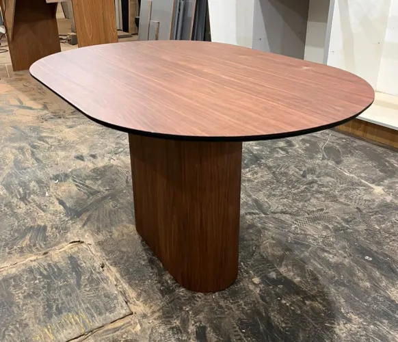Mesa de Jantar em MDF Nogueira Caiena|Medidas Personalizadas|Envio Para Todo Brasil 