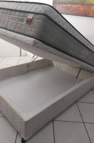 Cama box baú com colchão casal
