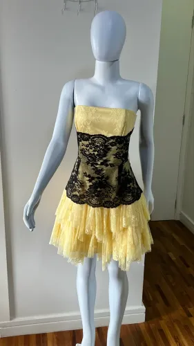 Vestido festa amarelo Arthur Caliman