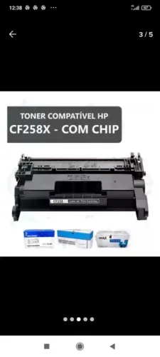 Toner HP CF258X Compatível com Chip - Novo