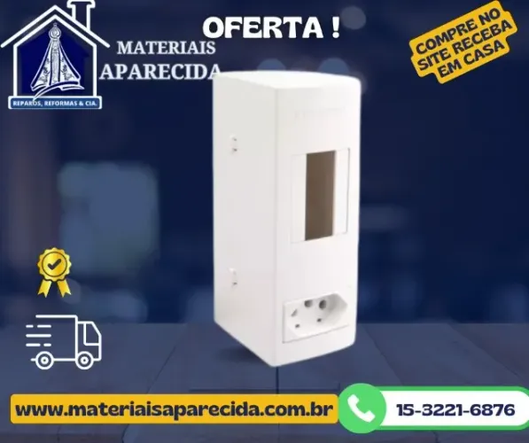 Centro Disjuntor Externo 2 Disjuntores + Tomada 20A Mar girius