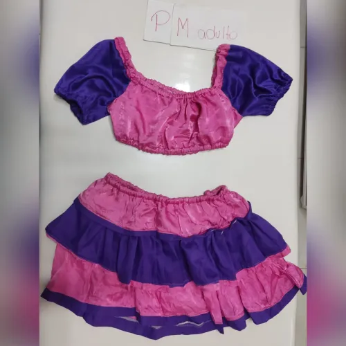 Conjunto Festa junina Saia e Top- adulto P/M