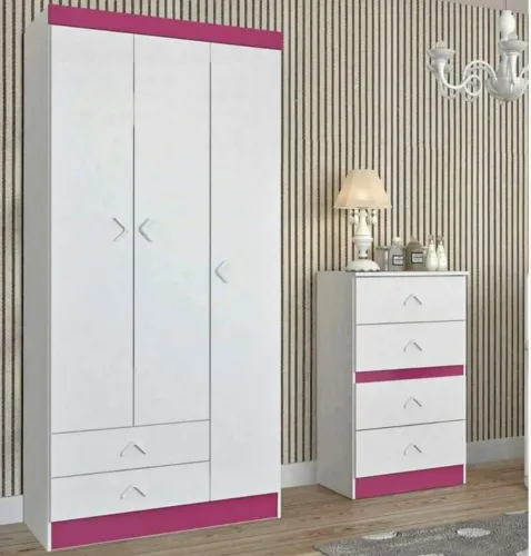 Guarda roupa infantil Rosa