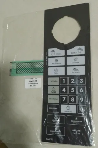 Membrana Teclado Microondas Philco Pme31 Espelhada 