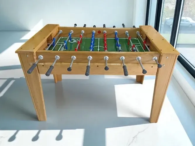 Mesa de Pebolim Curitiba Wood com Ferro Passante