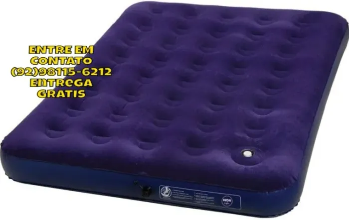 Colchão Inflável Casal Camping - Entregas 9h as 22h